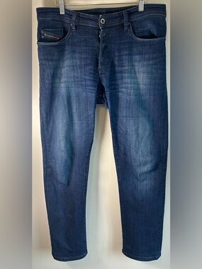 Diesel Industry Jeans Mens Buster Denim Jeans 34x31 Blue Tapered Stretch RM035